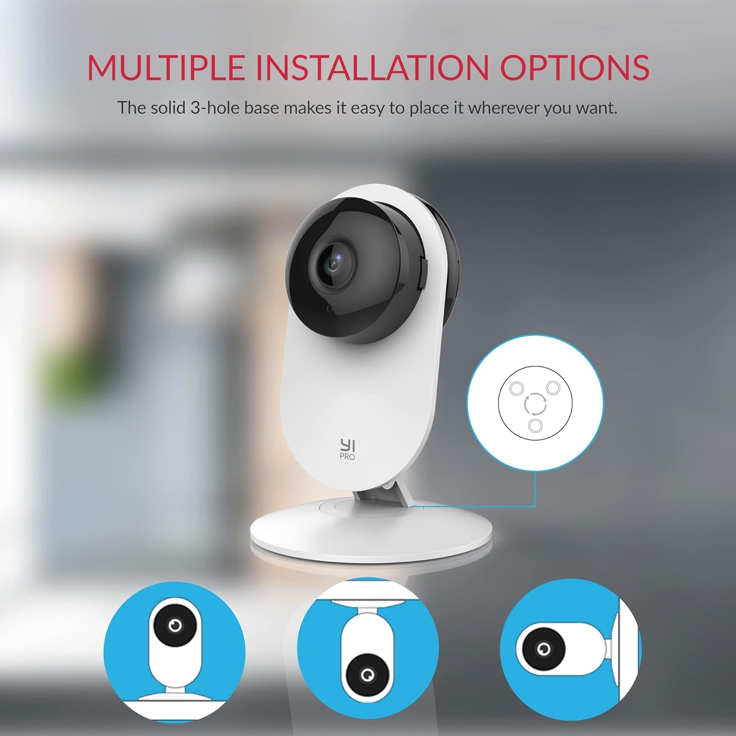 ( Refurbished ) YI 4pc Security Home Camera, 1080p WiFi Smart Indoor