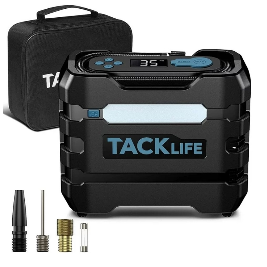 Tacklife A6 Car Tire Inflator 12V DC Portable Air Compressor, Blue