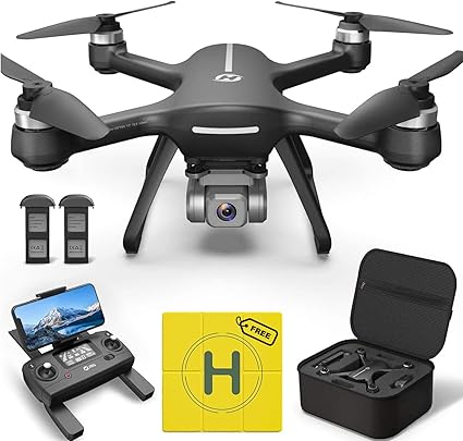 Holy Stone HS700E GPS Drone for Adults with Cameras 4K UHD, EIS Anti Shake 130°FOV Camera Drone, Quadcopter with 5GHz FPV Transmission, Brushless Motor, Easy Auto Return Home, Follow Me, 2 Batteries and Carrying Case Included