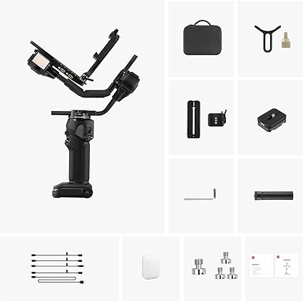 ZHIYUN Crane 4, 3-Axis Gimbal Stabilizer for DSLR and Mirrorless Camera, Nikon Sony Panasonic Canon Fujifilm BMPCC 6K, Fill Light, PD Fast Charge