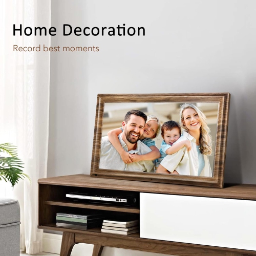 16-Inch Large Digital Picture Frame – WiFi Smart Photo Frame with 32GB Storage, Auto-Rotate, Motion Sensor, Wall-Mountable, Share Photos & Videos via App