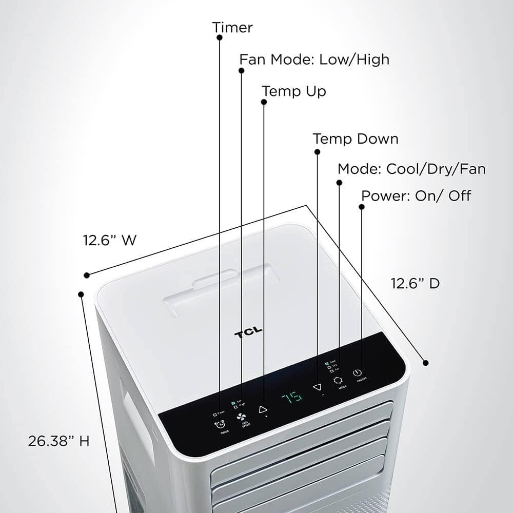 TCL 7000BTU Portable Air Conditioner *OB* (PICKUP ONLY)