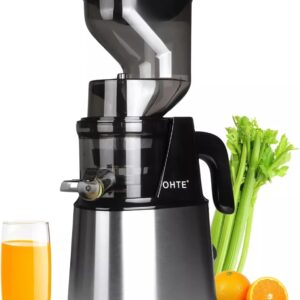 300W Cold Press Slow Juicer – Stainless Steel, 5.1” Wide Chute, Pulp-Juice Separation, Quiet Operation, High-Yield Nutrient Extraction