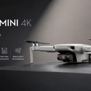 DJI Mini 4K, Drone with 4K UHD Camera for Adults, Under 249 g, 3-Axis Gimbal Stabilization, 10km Video Transmission, Auto Return, Wind Resistance, 1 Battery for 31-Min Max Flight Time