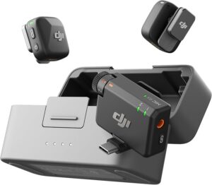 DJI Mic Mini (2 TX + 1 RX + Charging Case), Ultralight, Detail-Rich Audio