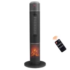 1500+W+Electric+Tower+Ceramic+Space+Heater+With+3D+Realistic+Flame