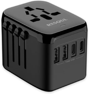 Universal Adapter (Us/UK/Asia All Country0) With Type C Charger