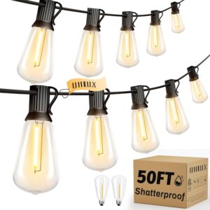 String Lights Outdoor, 50ft Deck Lights