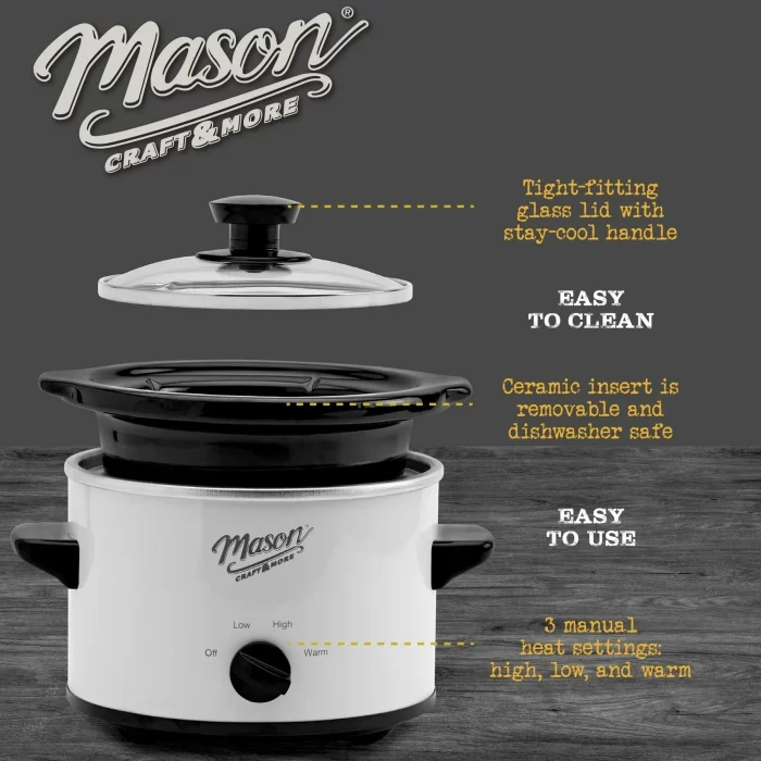 mason-craft-more-3-qt-slow-cooker-crock-pot-white-prep-relax-sa-a1605-9587721 mason-craft-more-3-qt-slow-cooker-crock-pot-white-prep-relax-sa-a1605-9587721